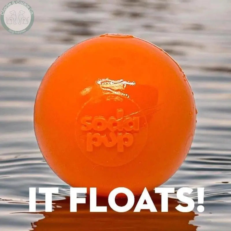 SodaPup Squeak Ball Ultra Durable PUP-X Squeaking, Chewing, Floating &amp; Retrieving Ball SodaPup