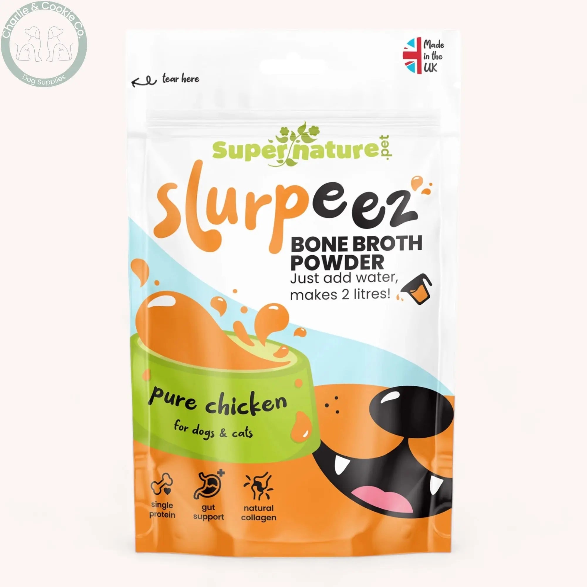 Super Nature Pet Slurpeez Bone Broth Powder 60g - 4 Protein Options Super Nature Pet