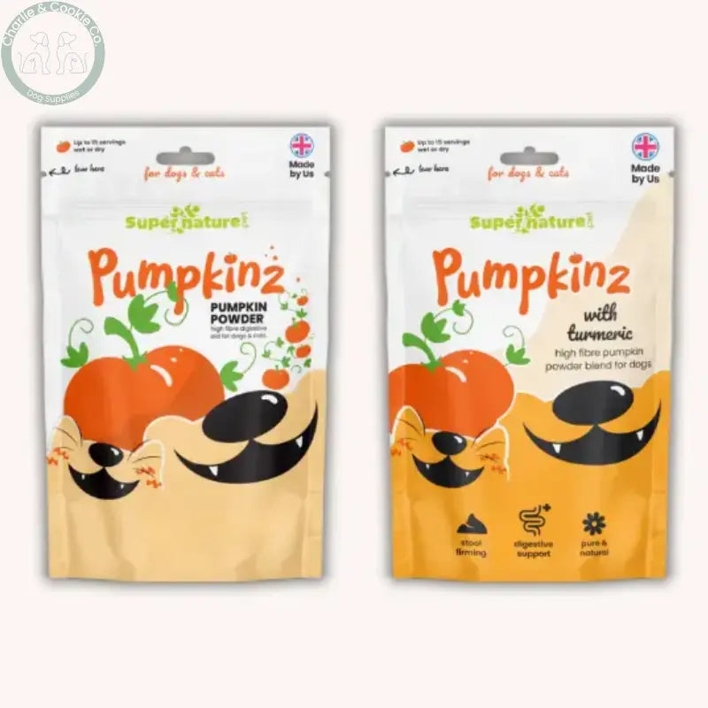 Supernature Pet Pumpkinz Dried Pumpkin Powder for Dogs | Natural Digestive Support with Fibre, Turmeric or Probiotics (100g / 250g) Supernature Pet