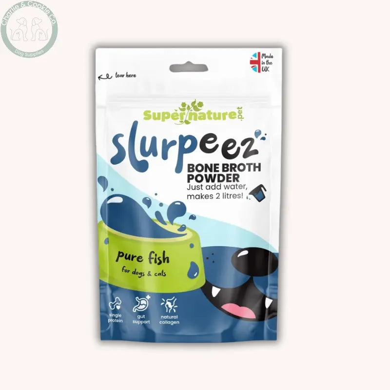 Supernature Pet Slurpeez Pure Fish bone broth powder for dogs and cats
