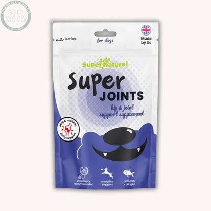 Supernature Pet Super Joints Supplement for Dogs | Natural Hip &amp; Joint Support with Glucosamine &amp; Green Lipped Mussel Supernature Pet