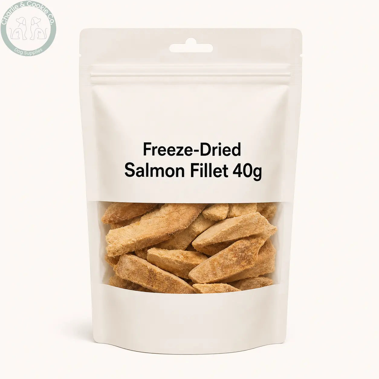 Unbranded freeze-dried salmon fillet 40g pouch