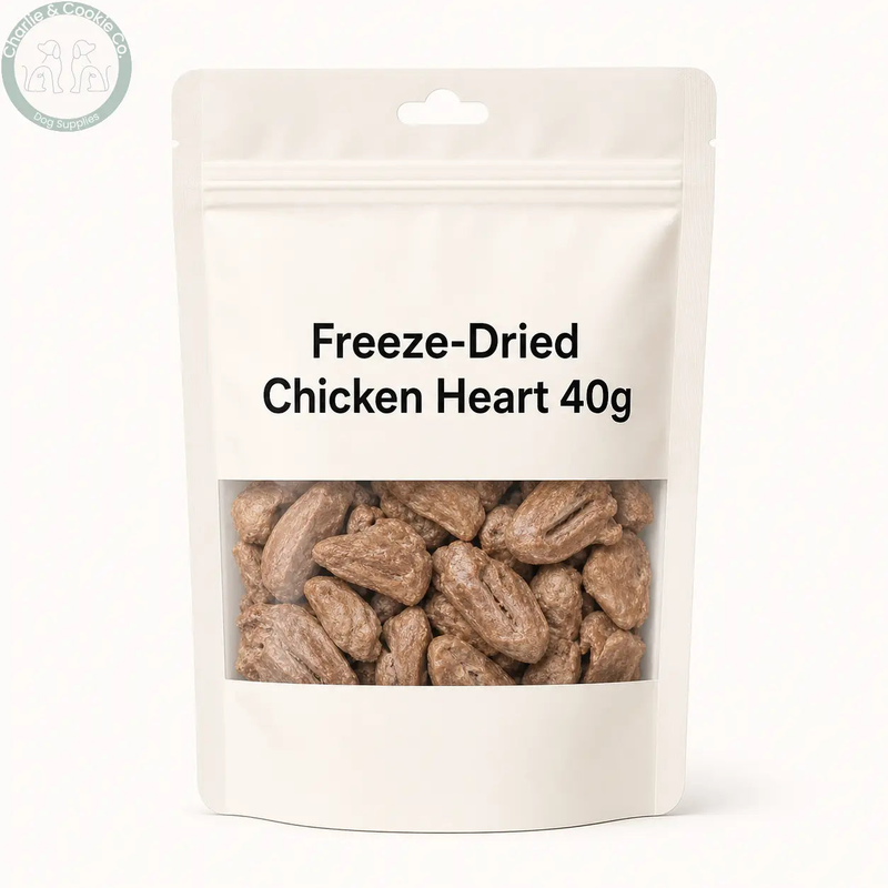 Unbranded freeze-dried chicken heart 40g pouch