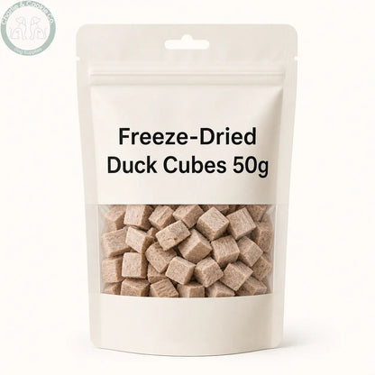 Unbranded freeze-dried duck cubes 50g pouch
