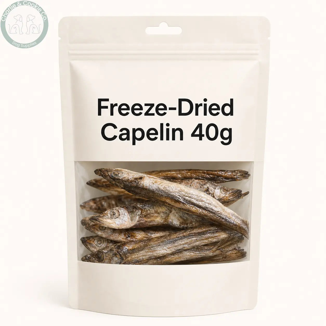 Unbranded freeze-dried capelin 40g pouch