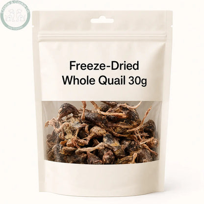 Unbranded freeze-dried whole quail 30g pouch