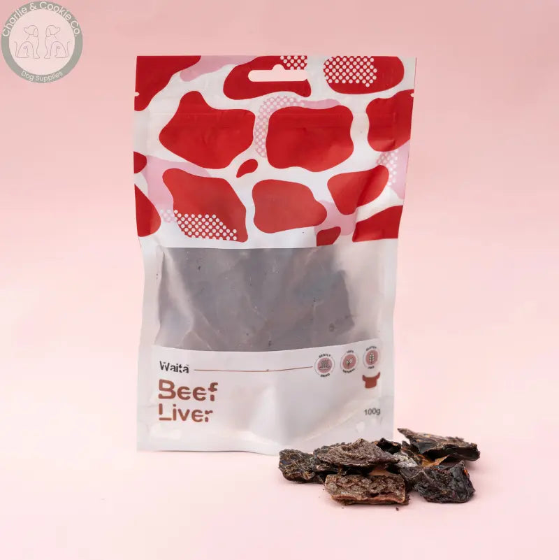 Waita Air-Dried Beef Liver 100g | Nutrient-Dense Crunchy Treat for Dogs Waita