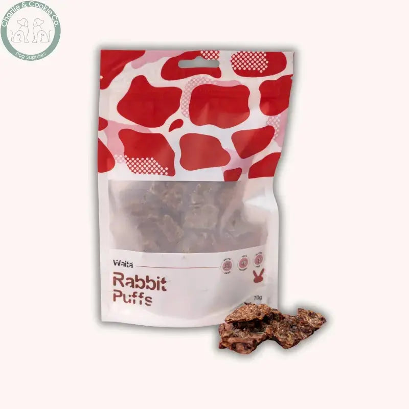 Waita Air-Dried Rabbit Puffs 70g | Crunchy, Hypoallergenic Treat for Pets Waita