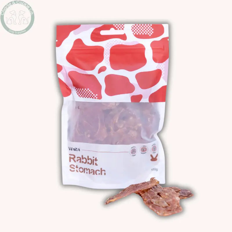 Waita Air-Dried Rabbit Stomach 100g | Crunchy, Hypoallergenic Treat for Pets Waita