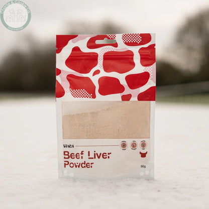 Waita Beef Liver Powder 90g pouch on neutral background