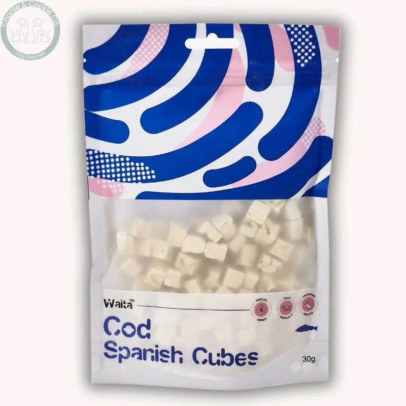 Waita Freeze Dried Cod &amp; Spinach Cubes 30g Waita