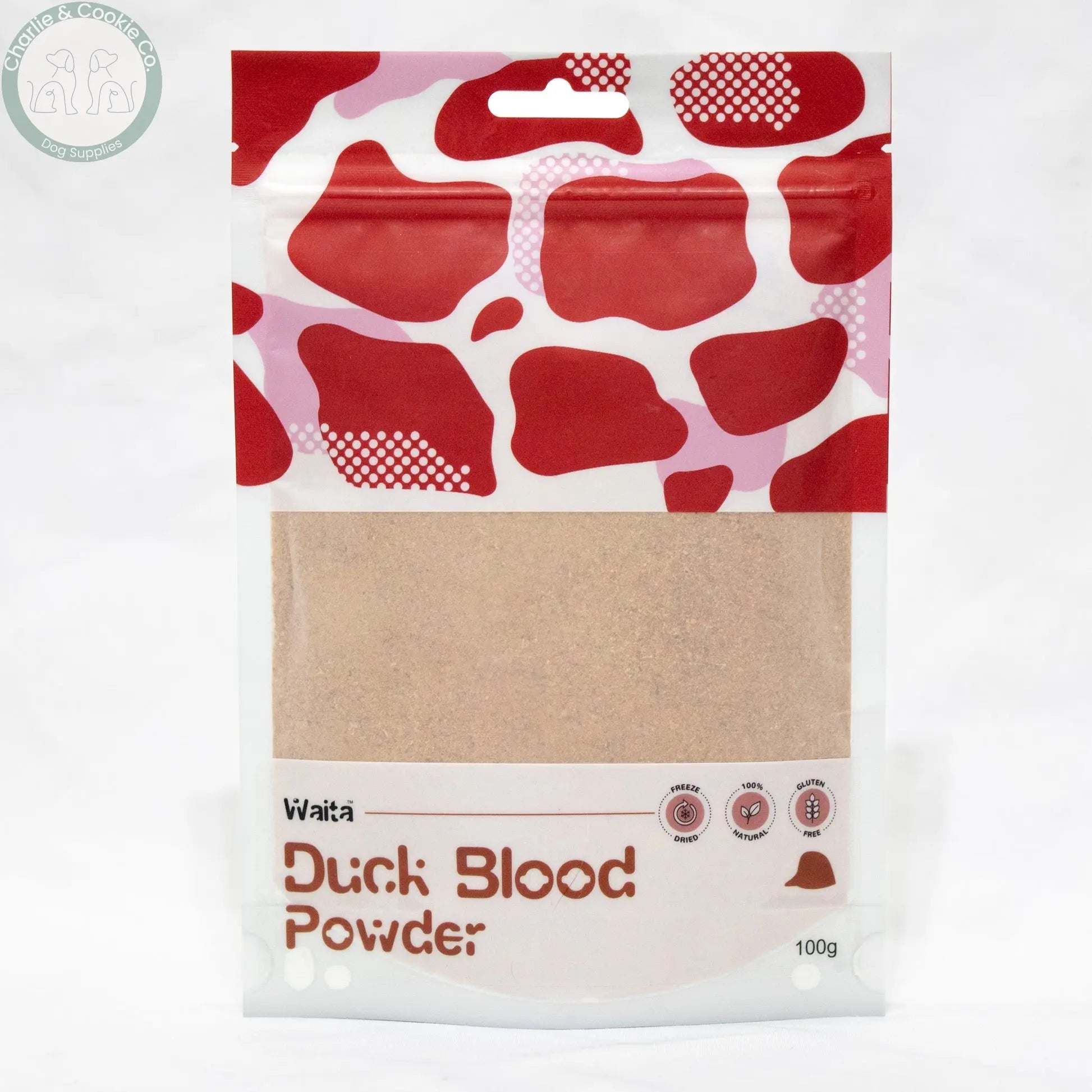 Waita Duck Blood Powder 100g pouch close-up