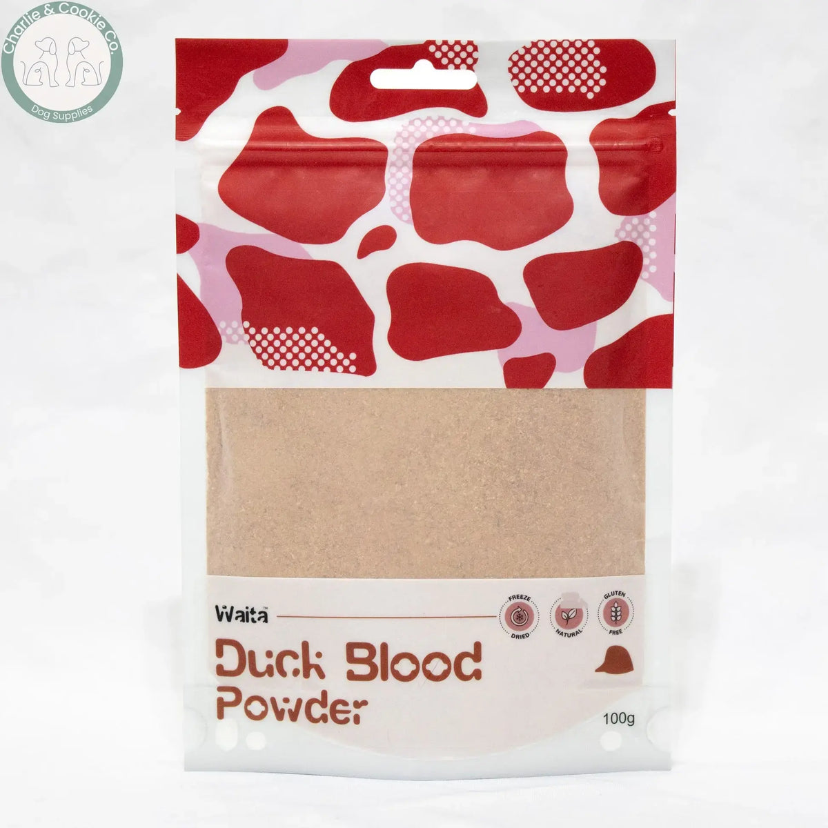 Waita Duck Blood Powder 100g pouch close-up