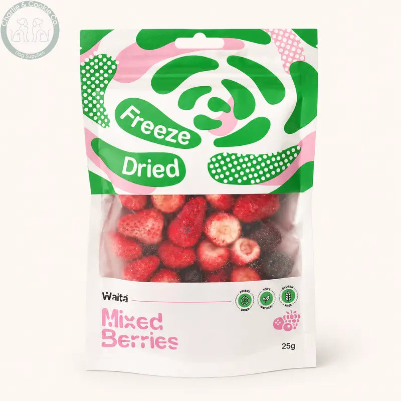 Waita Freeze-Dried Mixed Berries 25g | Antioxidant-Rich Natural Treat for Dogs &amp; Cats