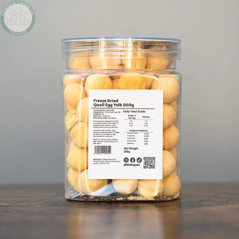 Waita Freeze-Dried Quail Egg Yolk 200g tub