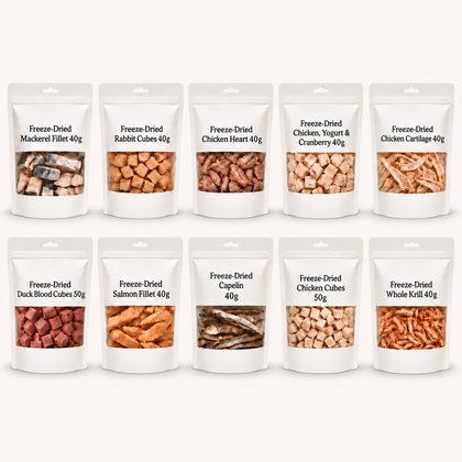 Waita limited plain-packaging freeze-dried treats, ten varieties