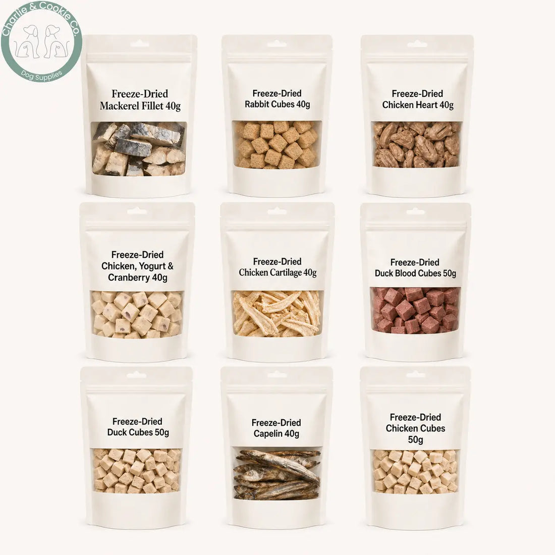 Waita limited plain-packaging freeze-dried treats, nine varieties