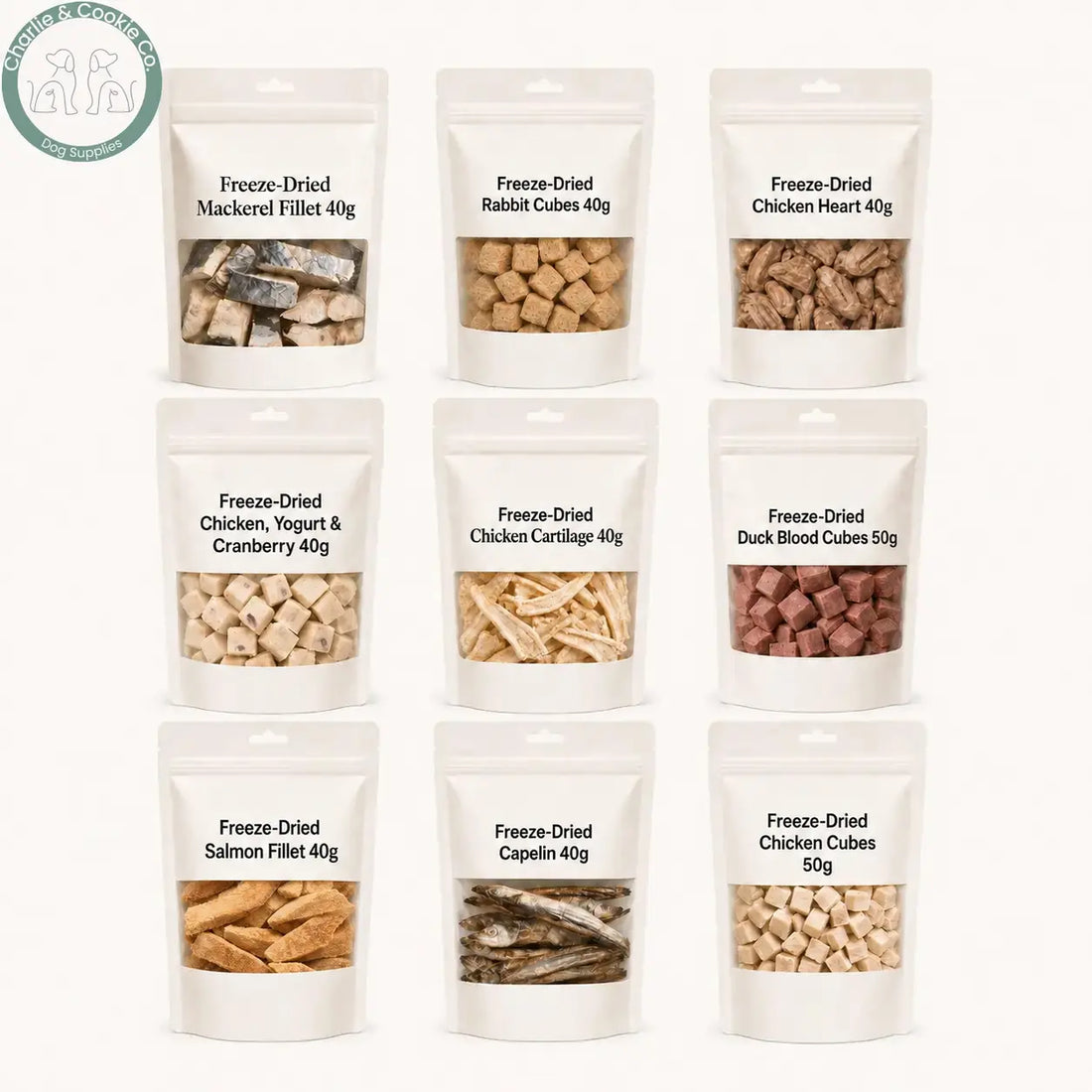 Waita limited plain-packaging freeze-dried treats, nine varieties