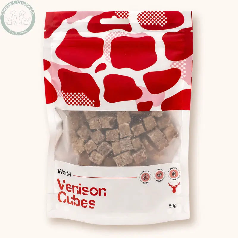 Waita Freeze-Dried Venison Cubes 50g | Nutrient-Dense Natural Treat for Dogs &amp; Cats