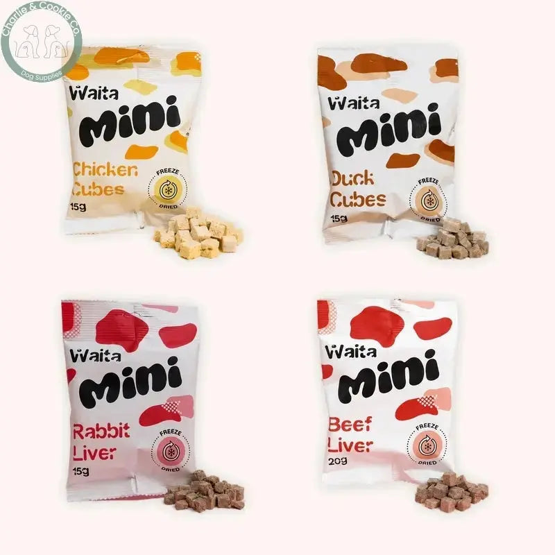 Waita Mini Freeze-Dried Cubes in Chicken, Duck, Rabbit Liver and Beef Liver