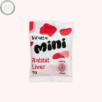 Waita Mini Rabbit Liver Cubes 15g front pack