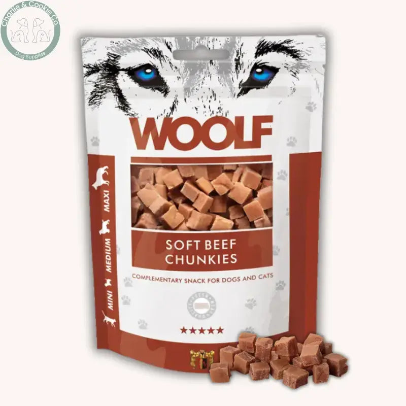 Woolf Chunkies 100g soft dog and cat treats in six protein options