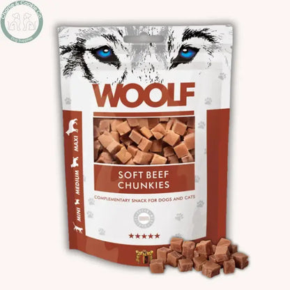 Woolf Chunkies 100g soft dog and cat treats in six protein options