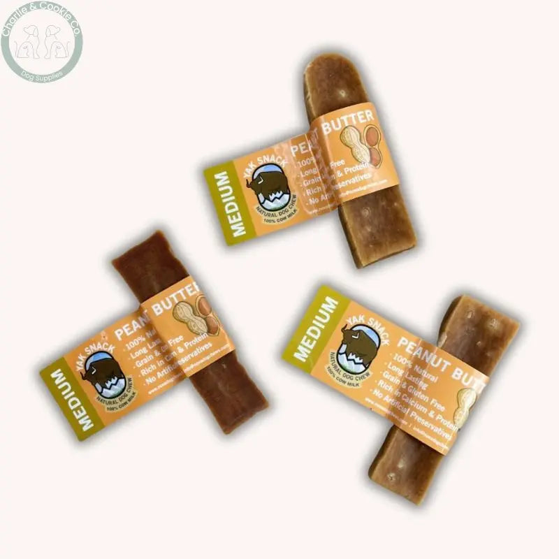 Yak Snack Peanut Butter Cow Milk Dog Chew - Long-Lasting Natural Treat - 2 Weight Options Yak Snack