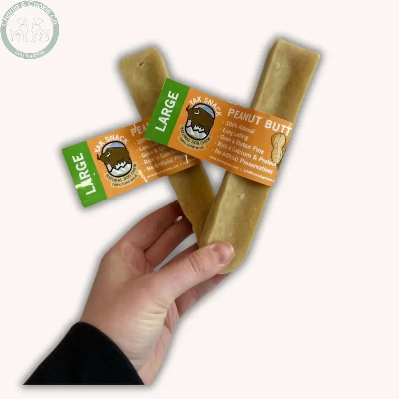Yak Snack Peanut Butter Cow Milk Dog Chew in Medium or Large