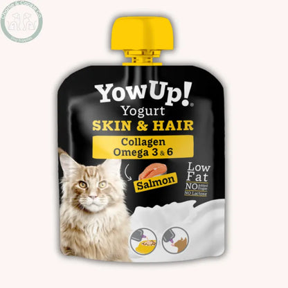 YowUp! Cats – Functional Yogurt Supplements 85g | Natural Prebiotics, Salmon Skin &amp; Hair, and Turkey L. Casei Probiotics YowUp