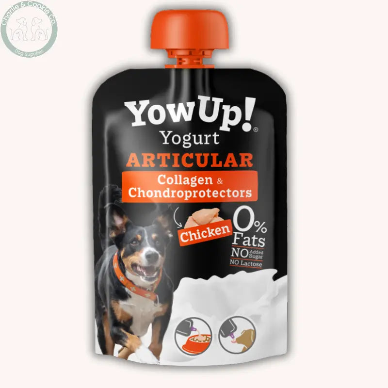 YowUp! Dogs – Functional Yogurt Supplements Natural Prebiotics, Salmon Skin &amp; Hair, Articulate (Chicken), and L. Casei Probiotics (Turkey) YowUp
