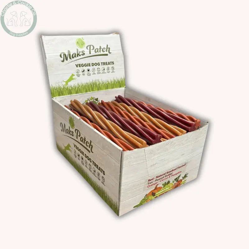 aks Patch Vegan Jumbo Twist Sticks | Jumbo-Sized Natural Chew for Large Dogs Miro &amp; Makauri