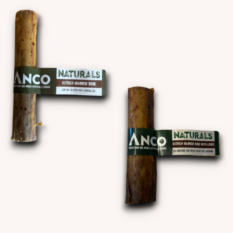 Anco Ostrich Marrow Bones in Original and With Liver options