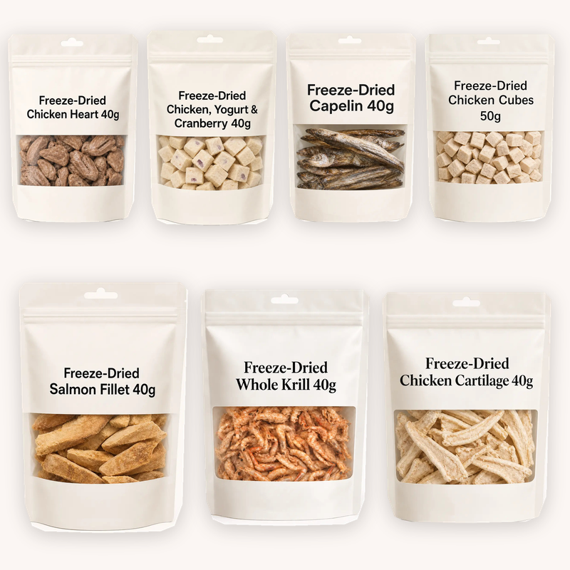Waita plain-packaging treats in seven varieties, including Chicken Cartilage 40g