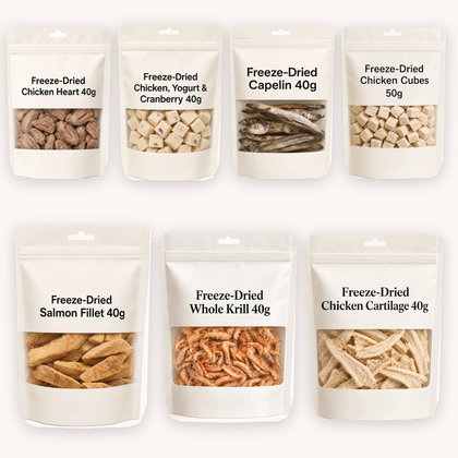 Waita plain-packaging treats in seven varieties, including Chicken Cartilage 40g